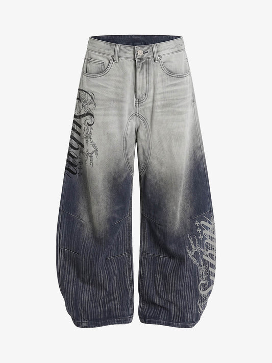 Jeans à lettres vintage