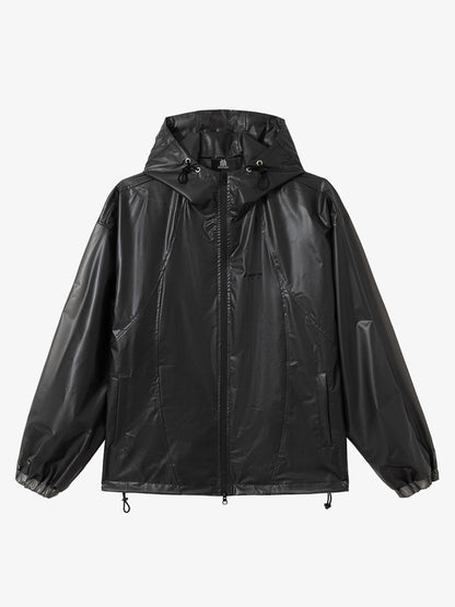 Thesupermade Shiny Functional Waterproof Hooded Jacket 