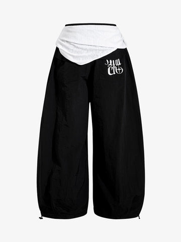 Strapped Detachable Curved Pants