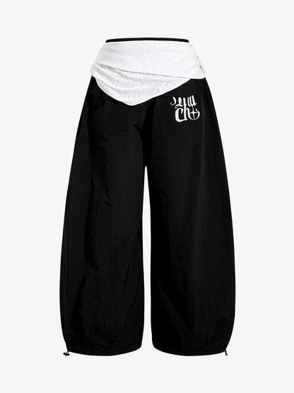 Strapped Detachable Curved Pants