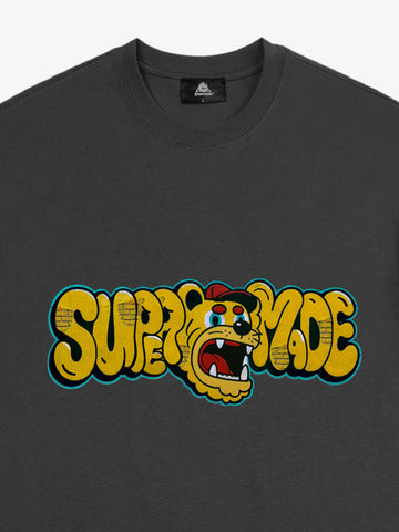 Street Graffiti Trendy Tiger Head Font T-Shirt 