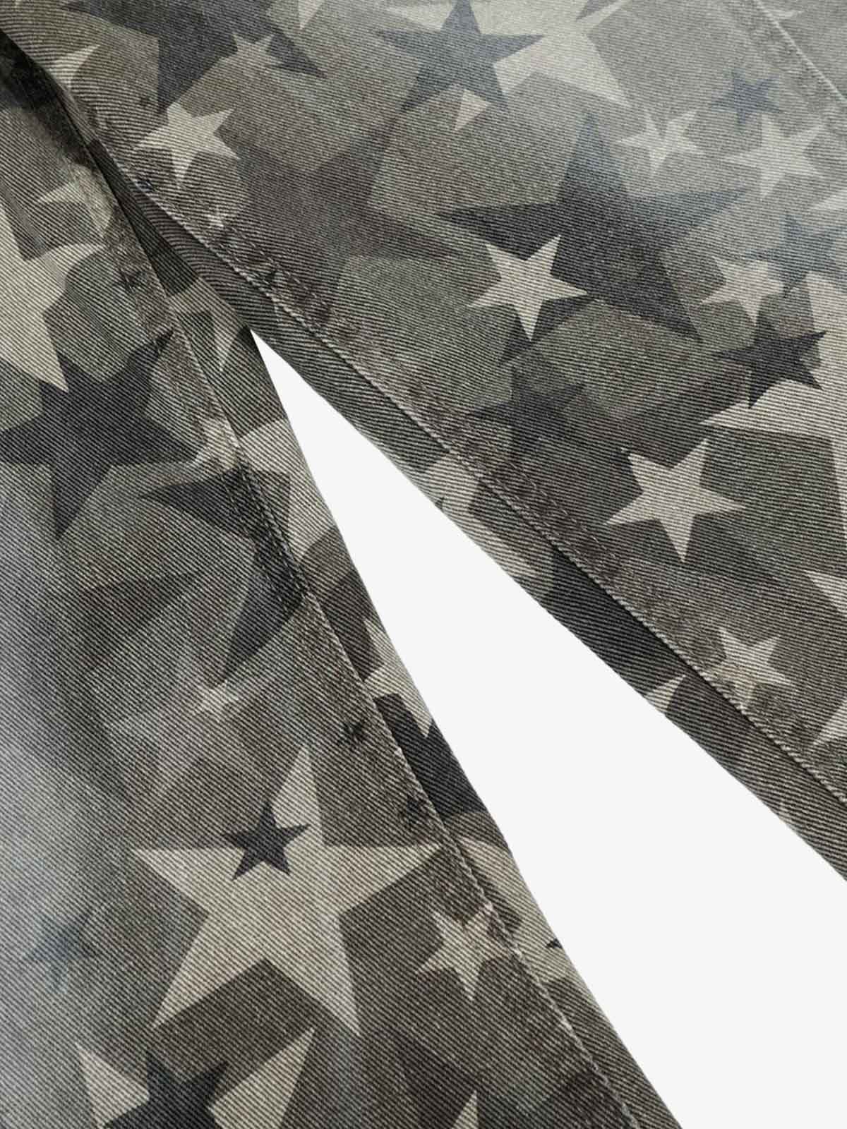 Camouflage Machete RO Star Wide-Leg Jeans 