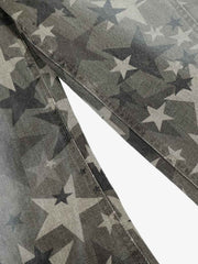 Camouflage Machete RO Star Wide-Leg Jeans 