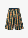 Plaid Relaxed Fit Jeans – Vintage Washed Tartan Denim Trousers