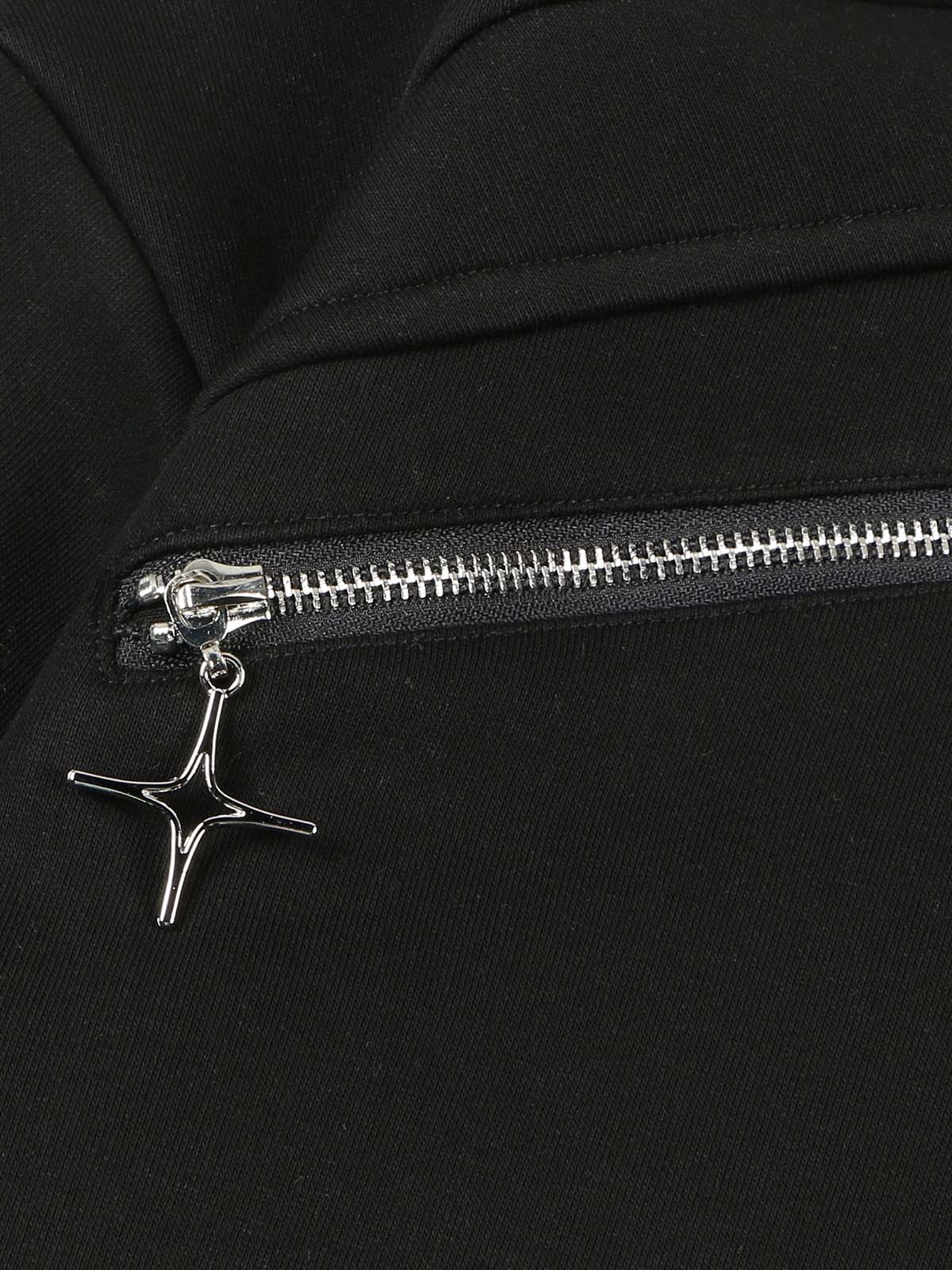 Thesupermade Cross Star Fleece Zip Up Hoodie
