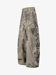 Scimitar Graphic Distressed Jeans