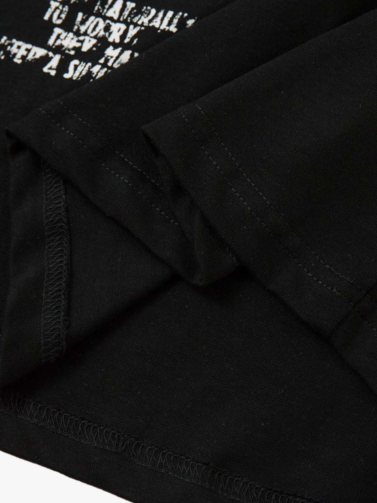 Thesupermade Hip-Hop Punk Faux Two-Piece Long-Sleeved T-Shirt 