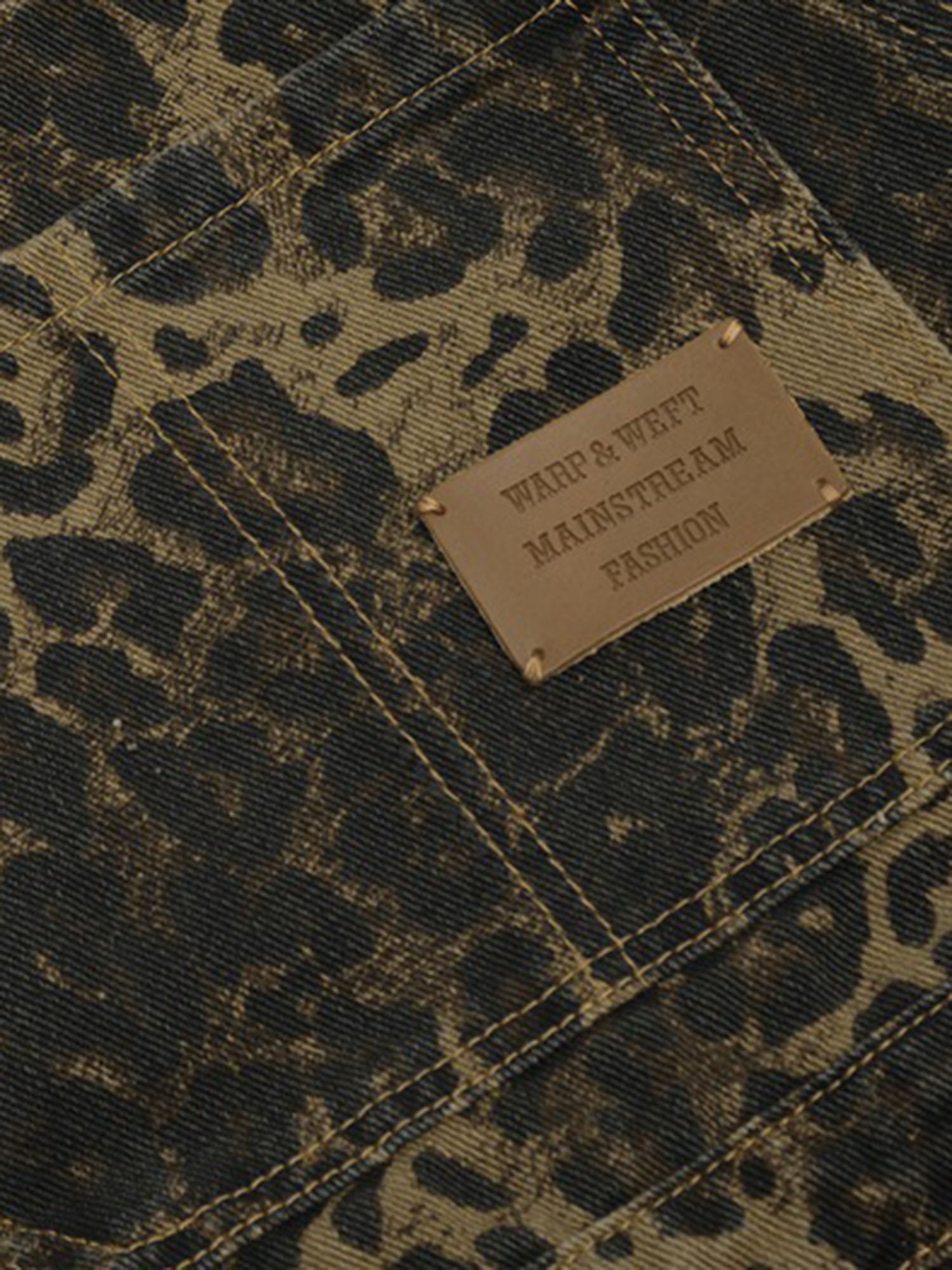 Thesupermade Street Personality Workwear Leopard Overalls