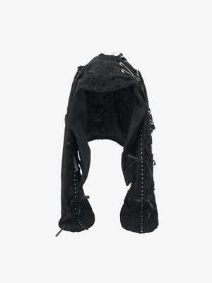 Elegant Lace Bonnet with Adjustable Ties for Versatile Styling 