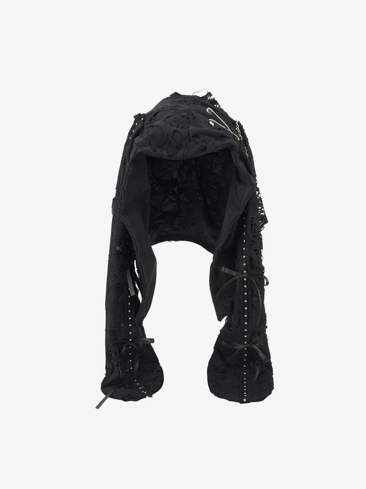 Elegant Lace Bonnet with Adjustable Ties for Versatile Styling 