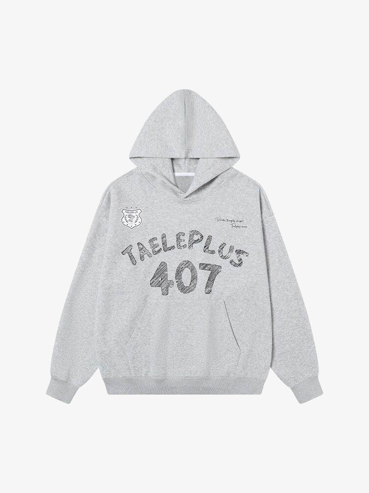 Graffiti Letters And Numbers Print Hoodie 