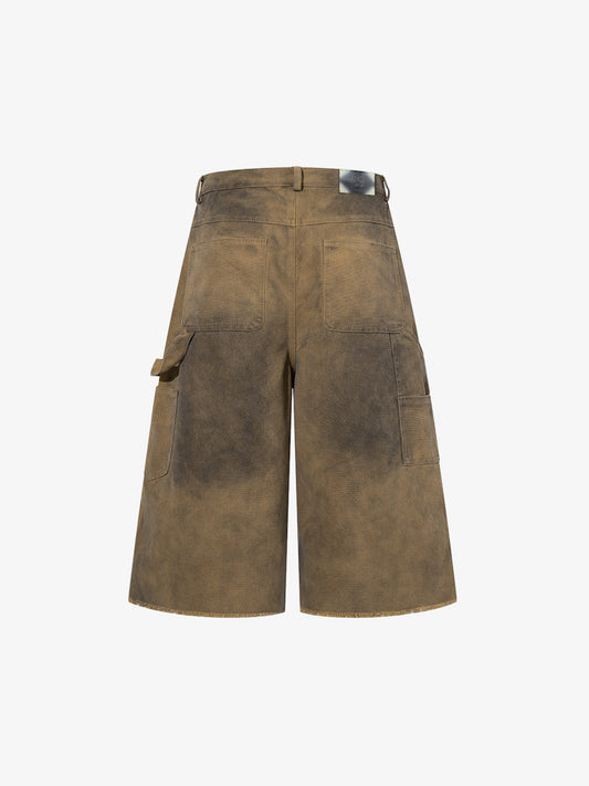 Dirty Mud Wash Print Jorts