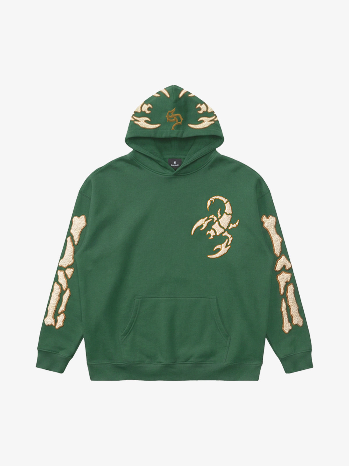Scorpion Skeleton Terry Embroidered Hoodie