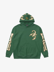 Scorpion Skeleton Terry Embroidered Hoodie
