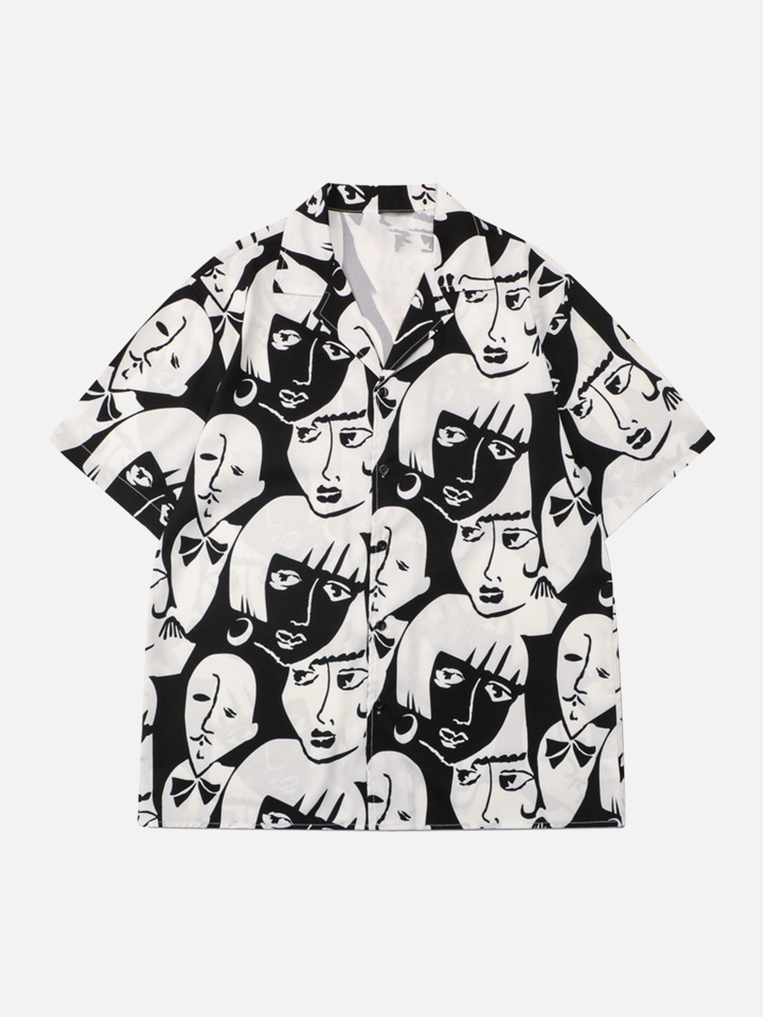 Creative Design Multi-face All-over Printing Shirt Short Set