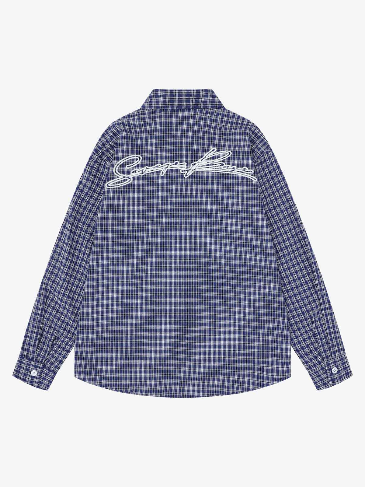 Street Retro Print Long-Sleeve Shirt