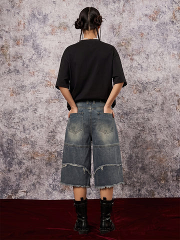 Side Script Waffle Knit T-Shirt
