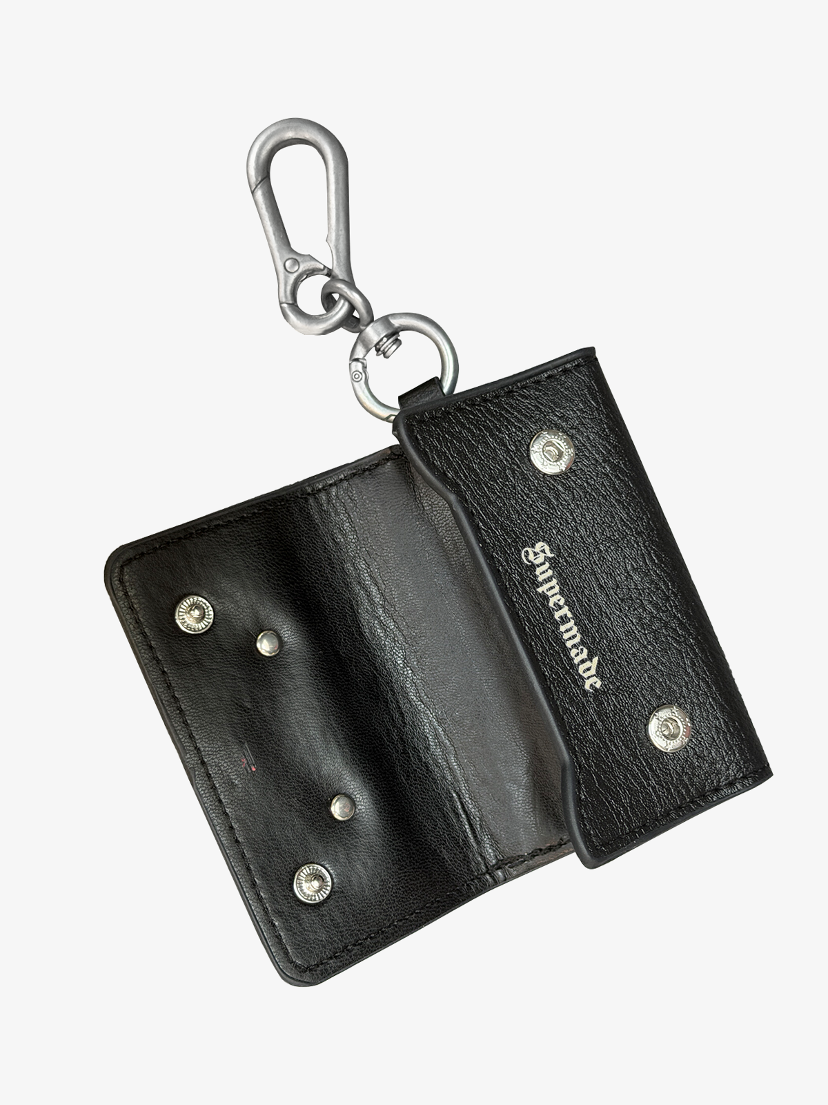 Porte-clés en cuir et léopard avec emblème d'étoile streetwear