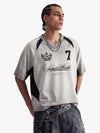 Faux Suede Panel Graphic T-Shirt 