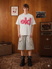Fun "OK!" Graphic T-Shirt 