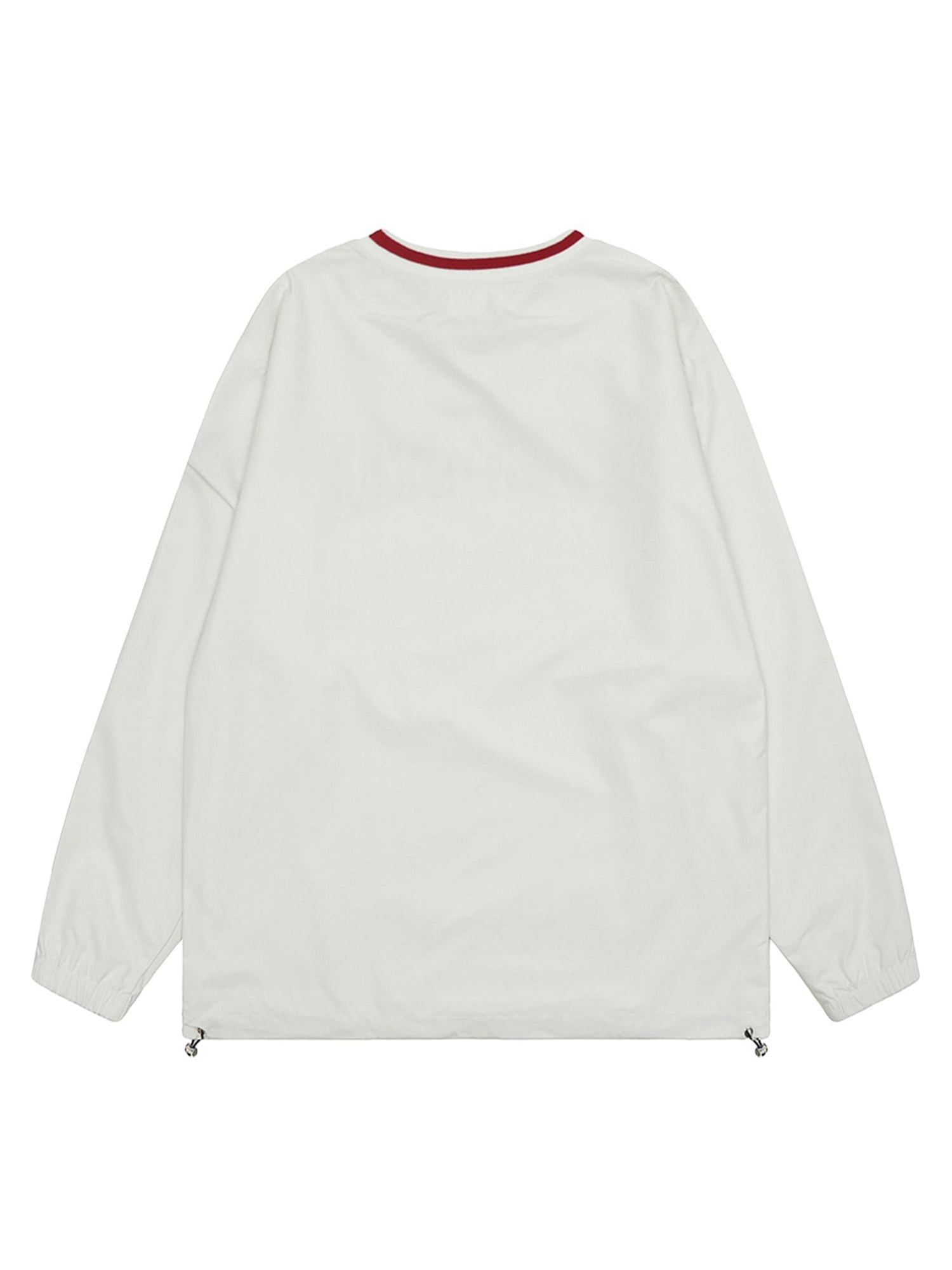 Thesupermade Retro Embroidered Monogrammed V-neck Sweatshirt - 2146