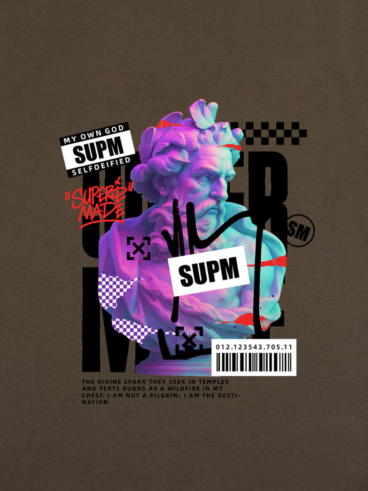 Unique Graphic T-Shirt with Bold Artistic Design for Men 