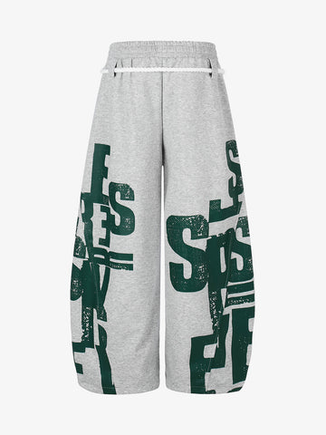 Streetwear Graffiti Drawstring Baggy Sweatpants