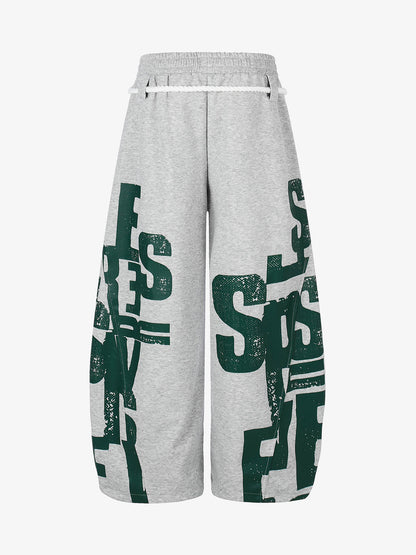 Streetwear Graffiti Drawstring Baggy Sweatpants