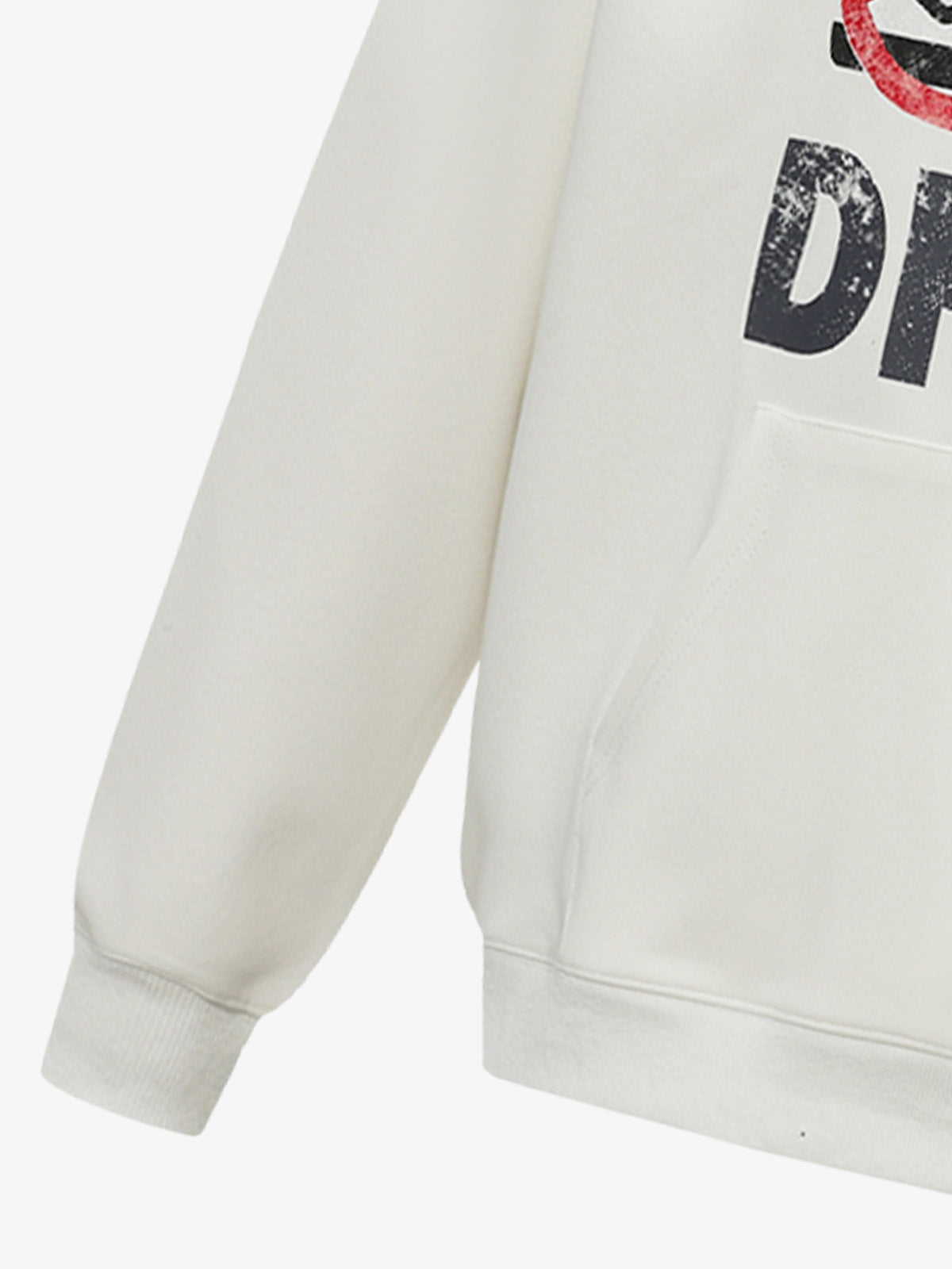 No Food or Drink Graphic Hoodie for Casual Wear 