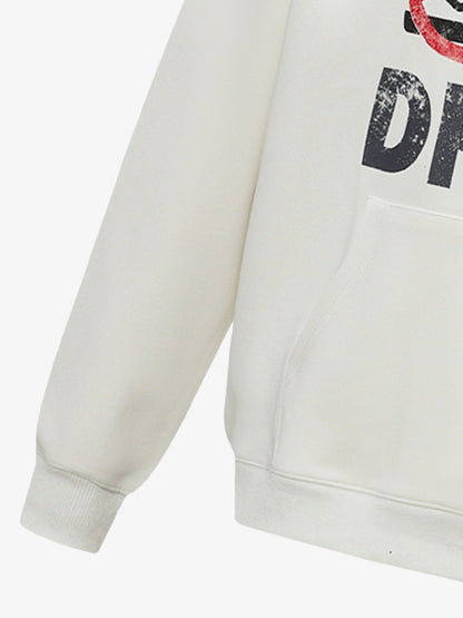 No Food or Drink Graphic Hoodie for Casual Wear 