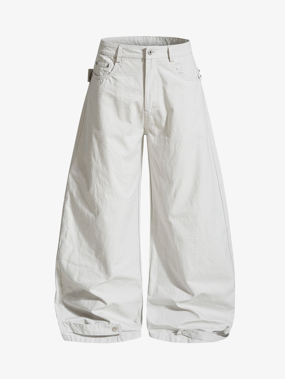 Detachable Back Panel Riveted Pants 