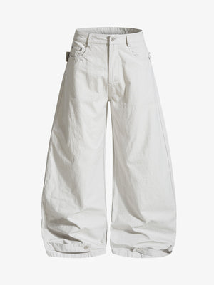 Detachable Back Panel Riveted Pants 