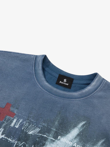 Angel Wings Graphic Tie-Dye Tee