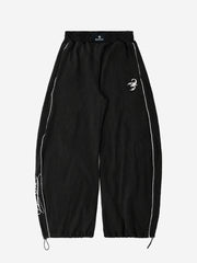Scorpion-Embossed Cropped Zip Jacket & Curved-Leg Pants Set