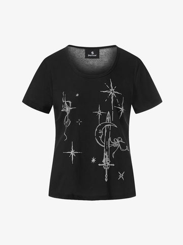 Celestial Graphic Slim Fit T-Shirt 