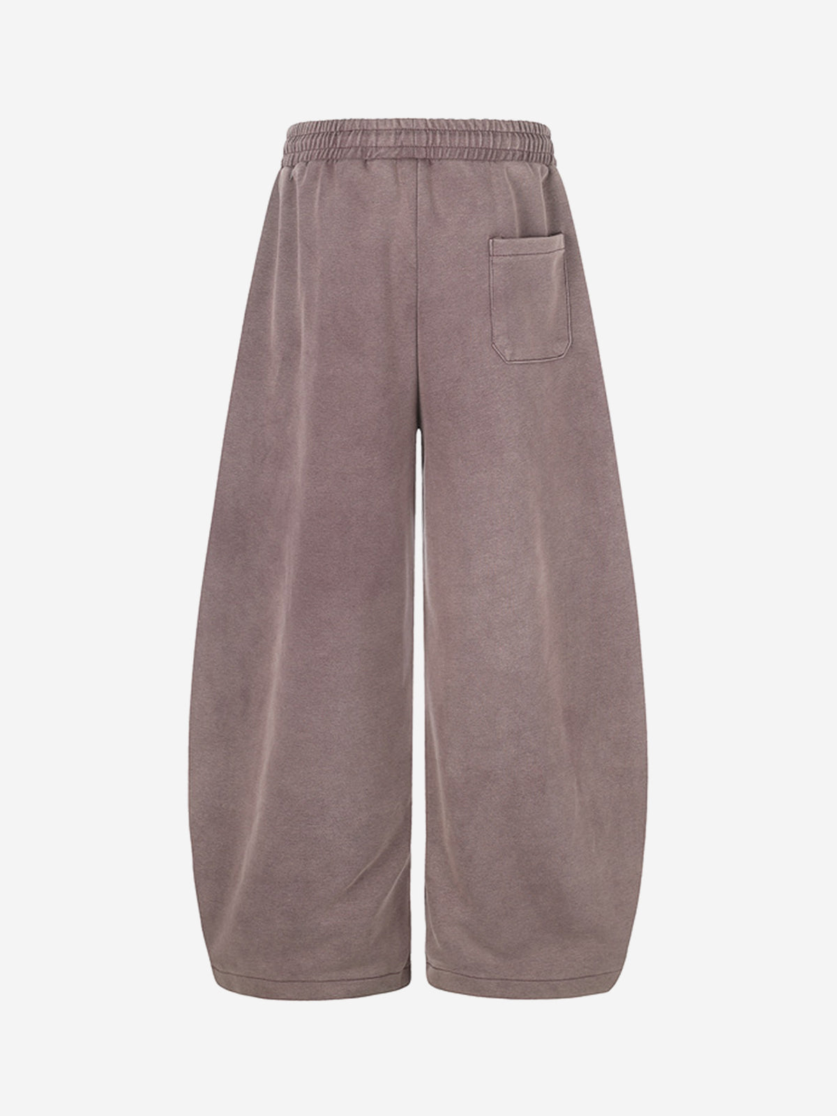 Washed Logo Graphic Elastic-Hem Pants