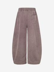 Washed Logo Graphic Elastic-Hem Pants