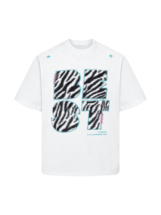 Bold Zebra Print Graphic T-Shirt 