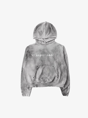 Music Note DVD Graphic Rhinestone Splatter-Wash Sweatshirt
