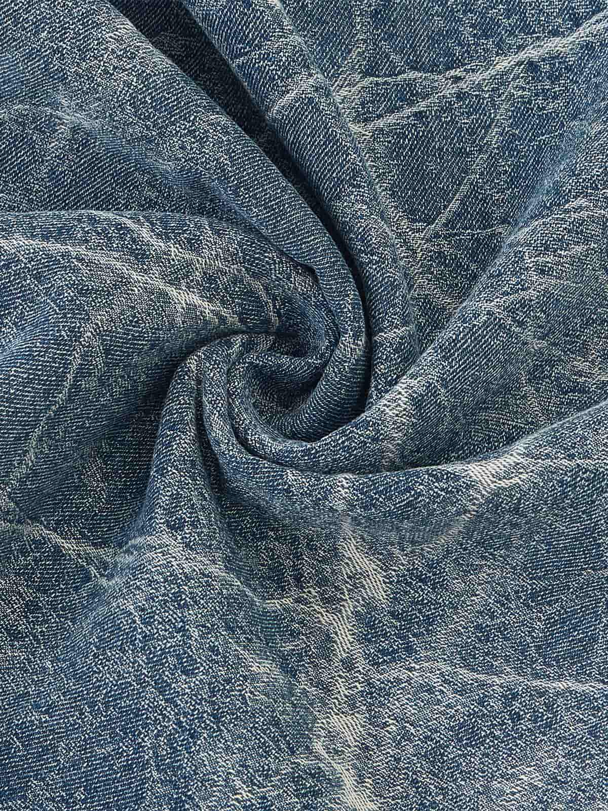 Retro Crackle-Washed Barrel Jeans 