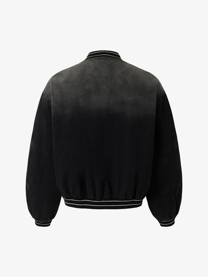 Thesupermade Gradient Bleached Technical Baseball Jacket 