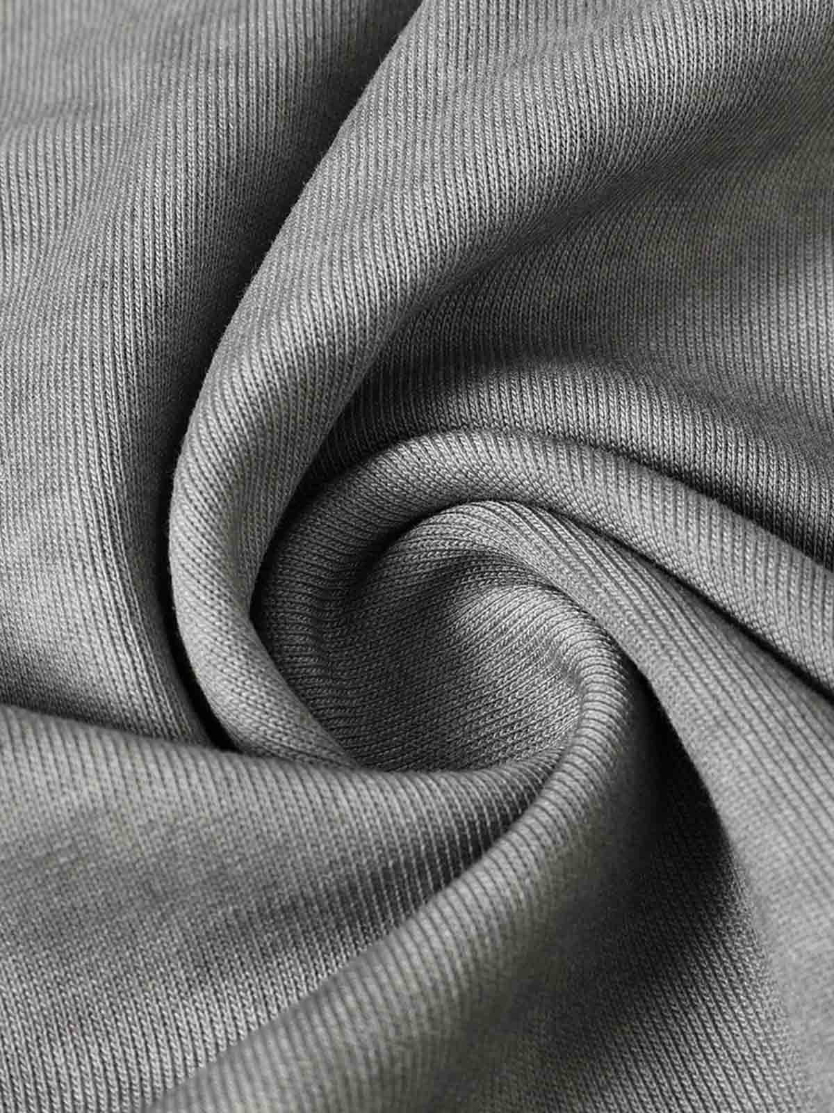 Cotton Blend Oversized Mesh Panel T-Shirt with Crew Neck 