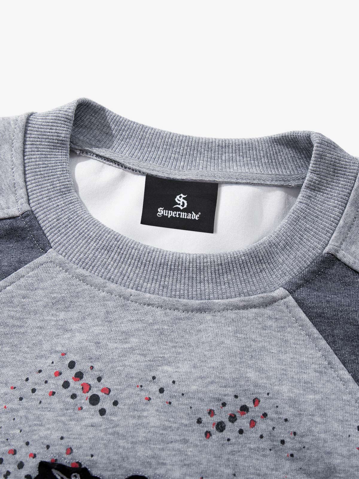 Embroidered Patchwork Collar Graphic Tee