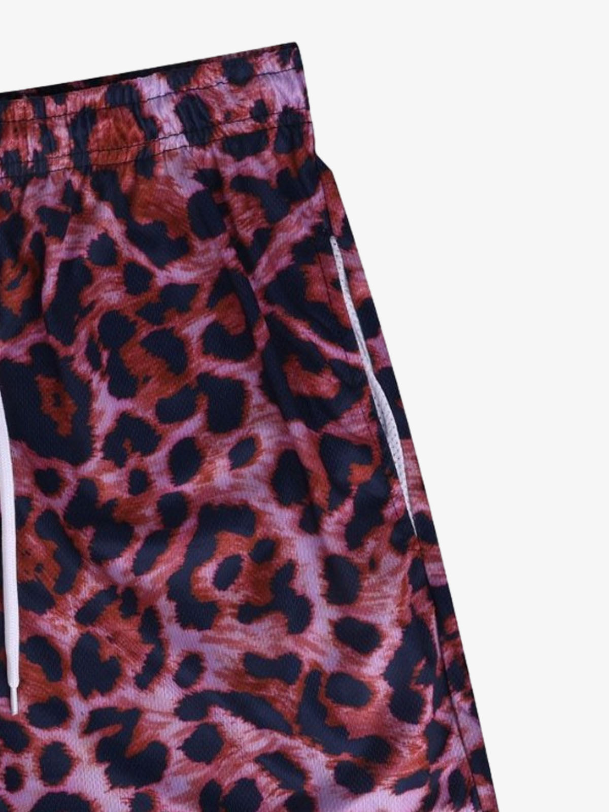 Leopard Print Mesh Shorts 