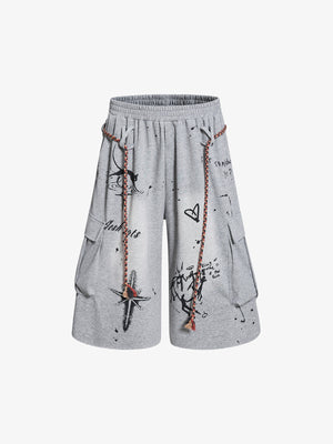 Graffiti Cropped Pants