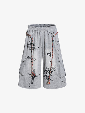 Graffiti Cropped Pants