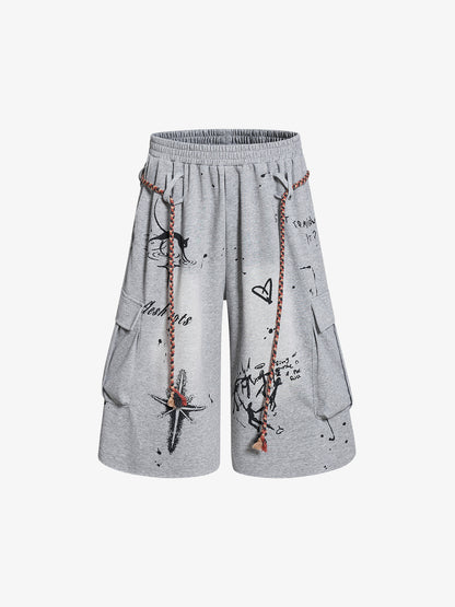 Graffiti Cropped Pants