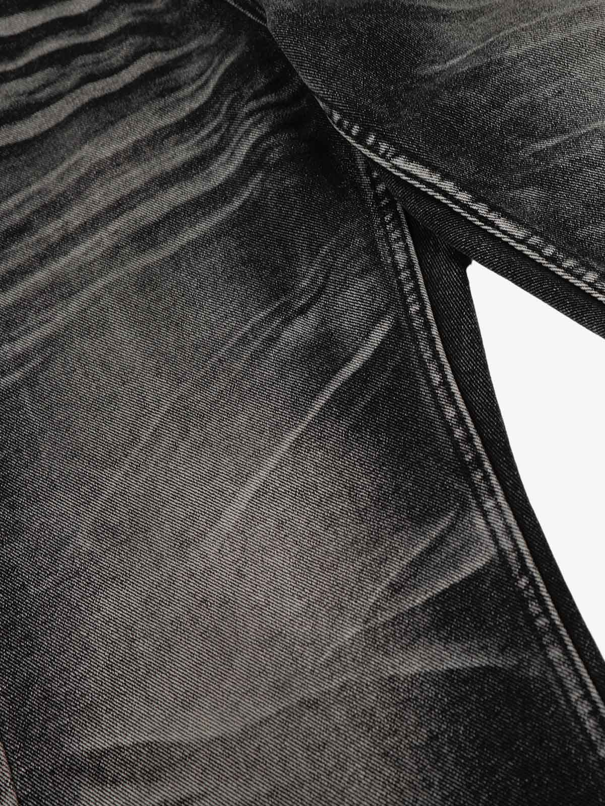 3D Whiskered Flared Jeans