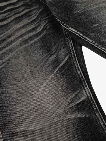 3D Whiskered Flared Jeans