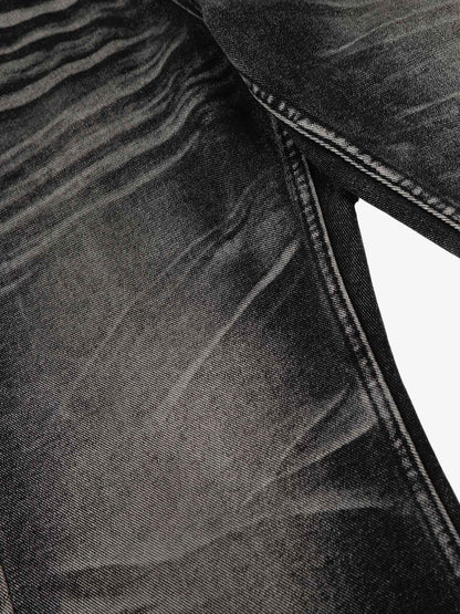 3D Whiskered Flared Jeans